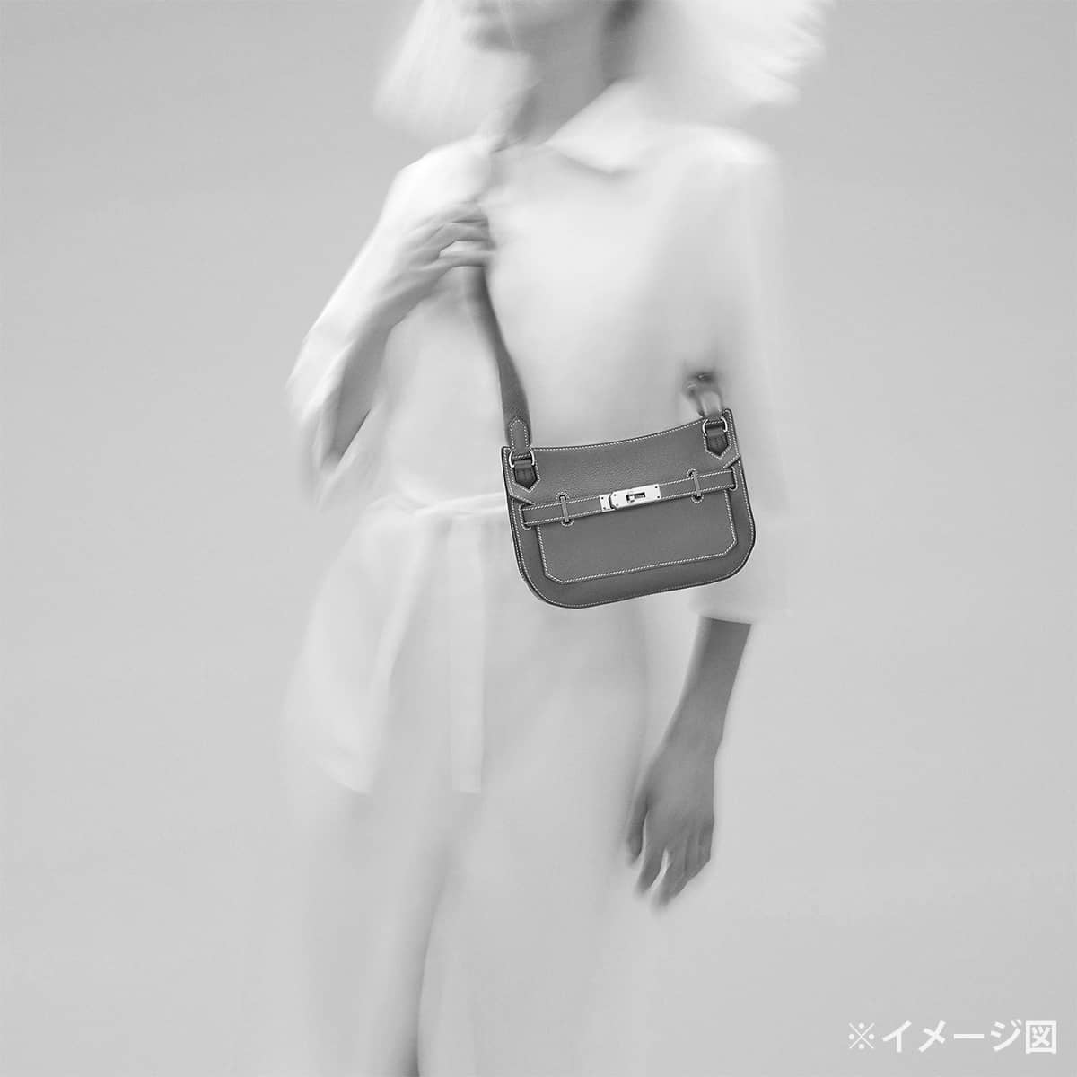 HERMES Shoulder bag Jypsiere Mini Noir (Black) Veau Swift Gold HW Stamp K[EXCELLENT][Authentic]