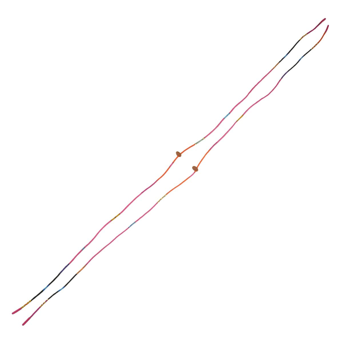 HERMES Petit H Ribbon Shoelaces Multicolor Silk100%[EXCELLENT][Authentic]