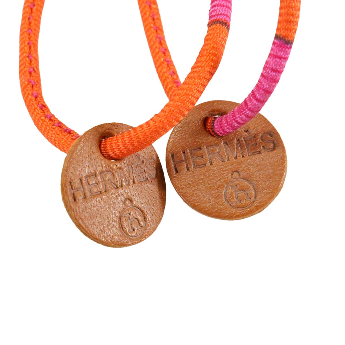 HERMES Petit H Ribbon Shoelaces Multicolor Silk100%[EXCELLENT][Authentic]