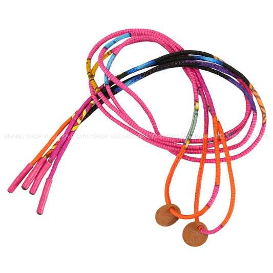 HERMES Petit H Ribbon Shoelaces Multicolor Silk100%[EXCELLENT][Authentic]
