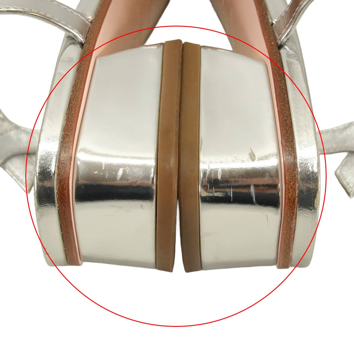 [Pre-loved] ROGER VIVIER sandals BikivivMetallic Silver Nappa leather #36 Silver HW RVW554271805[LIKE NEW][Authentic]