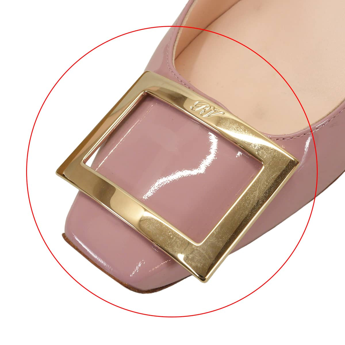 [Pre-loved] ROGER VIVIER pumps Trumpet Pink Patent leather #36 Gold HW RVW44815280[LIKE NEW][Authentic]