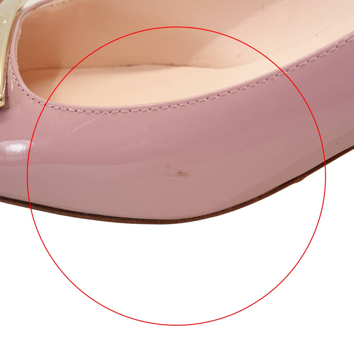 [Pre-loved] ROGER VIVIER pumps Trumpet Pink Patent leather #36 Gold HW RVW44815280[LIKE NEW][Authentic]