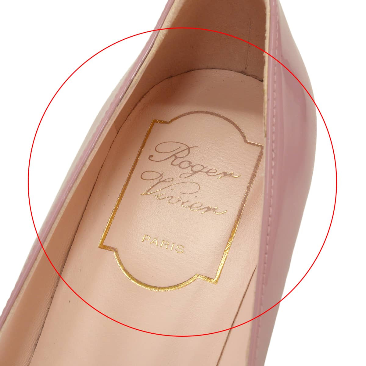 [Pre-loved] ROGER VIVIER pumps Trumpet Pink Patent leather #36 Gold HW RVW44815280[LIKE NEW][Authentic]