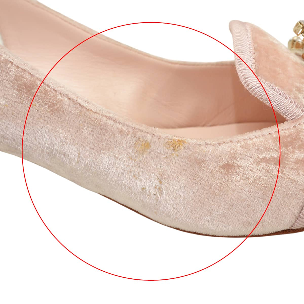 [Pre-loved] ROGER VIVIER pumps Strap Strass Buckle Pink Velvet 35.5 Gold HW RVW51023950[LIKE NEW][Authentic]