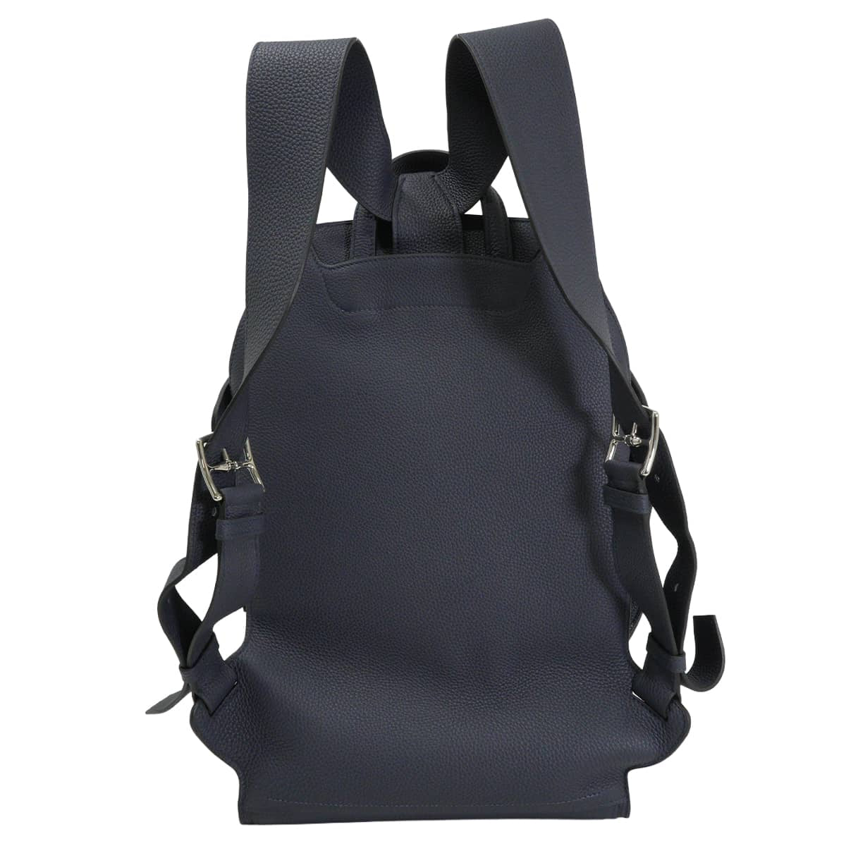 [Pre-loved] HERMES Backpack/daypack/Ruck sack CITY BAG 27 "Chimeres Dragon Chimera" Bleu Nuit/Bleu Lin Veau Togo/Velvet Silver HW Stamp D[LIKE NEW][Authentic]