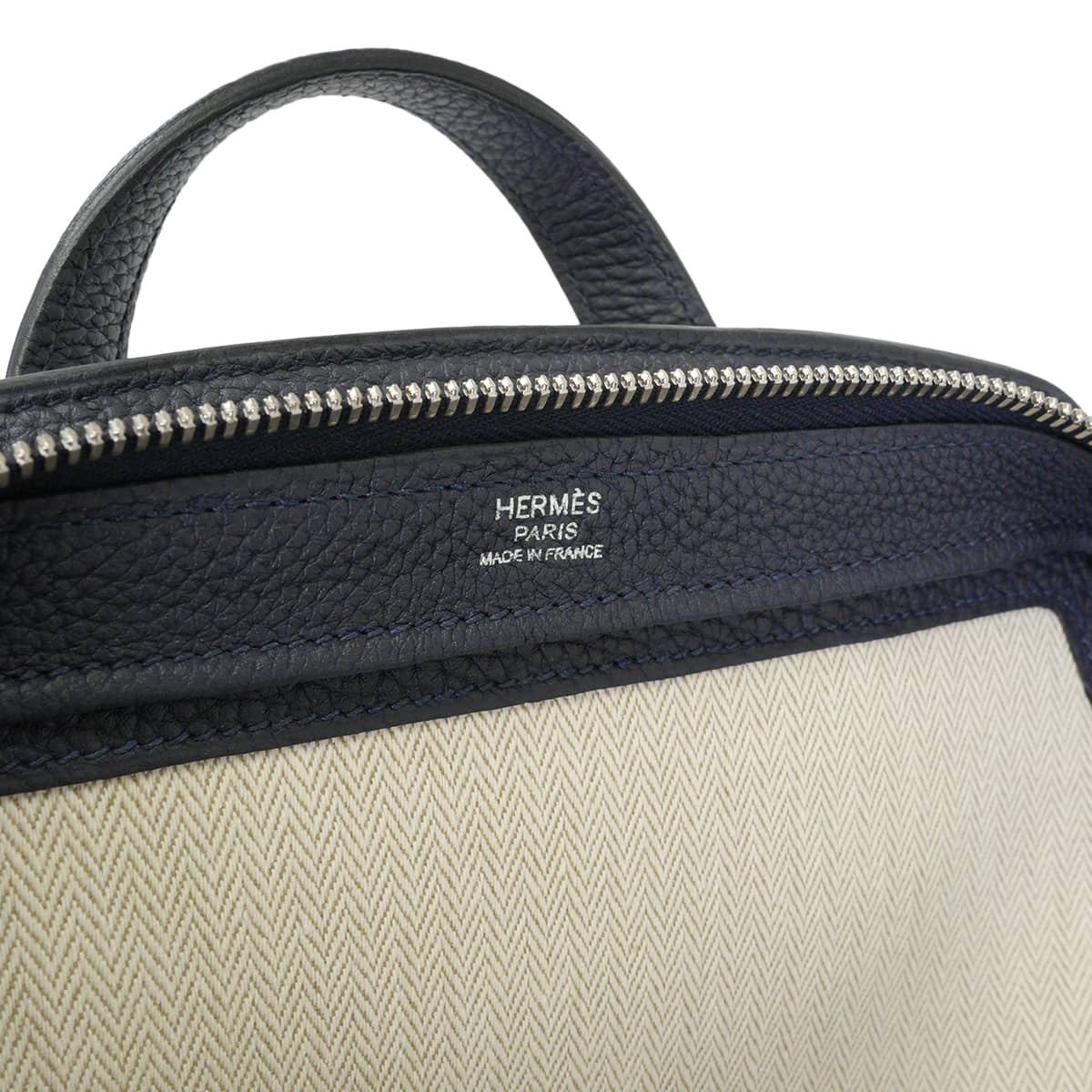 [Pre-loved] HERMES Backpack/daypack/Ruck sack CITY BAG 27 "Chimeres Dragon Chimera" Bleu Nuit/Bleu Lin Veau Togo/Velvet Silver HW Stamp D[LIKE NEW][Authentic]