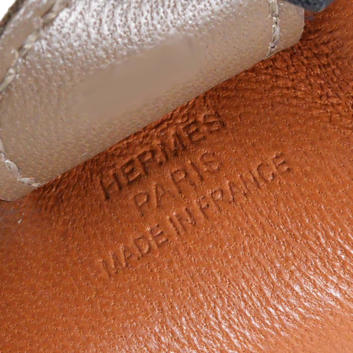 [Pre-loved] HERMES bag charm Rodeo PM Gold/Craie/Etoupe Agneau Milo Stamp B[LIKE NEW][Authentic]