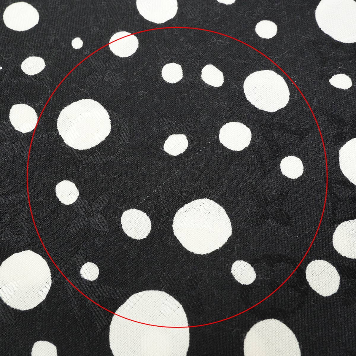2022AW Limited Edition LOUIS VUITTON shawl LV x Yayoi Kusama Infinity Dot Blanc (White)/Noir (Black) Silk/Wool M78303[EXCELLENT][Authentic]
