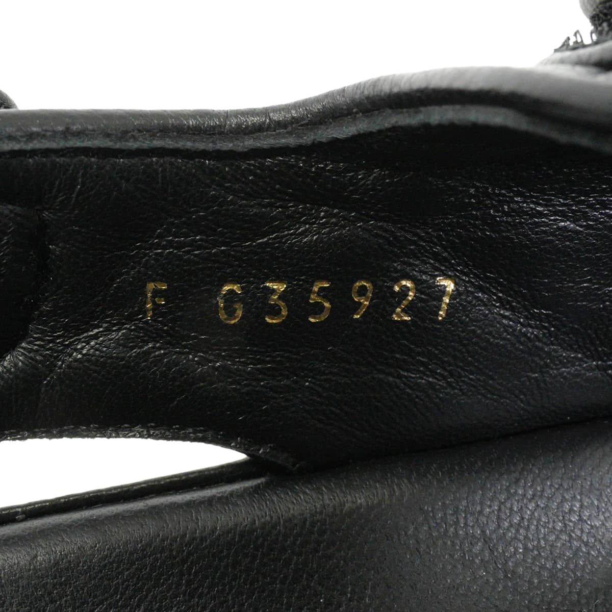 CHANEL sandals Footbed Chain COCO Mark Noir (Black) Graind Calf(Caviarskin) #38C Champagne Gold HW G45507[EXCELLENT][Authentic]