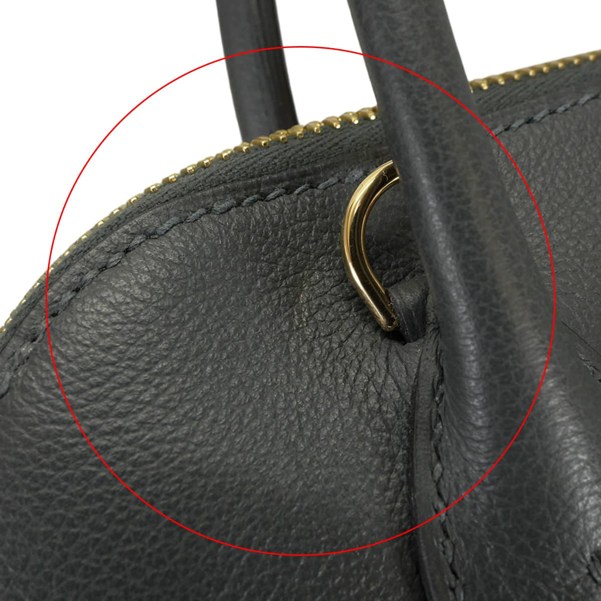 [Pre-loved] HERMES Shoulder bag Bolide1923 25 Verso Gris Misty/Noir (Black) Evercolor Champagne Gold HW Stamp W[LIKE NEW][Authentic]