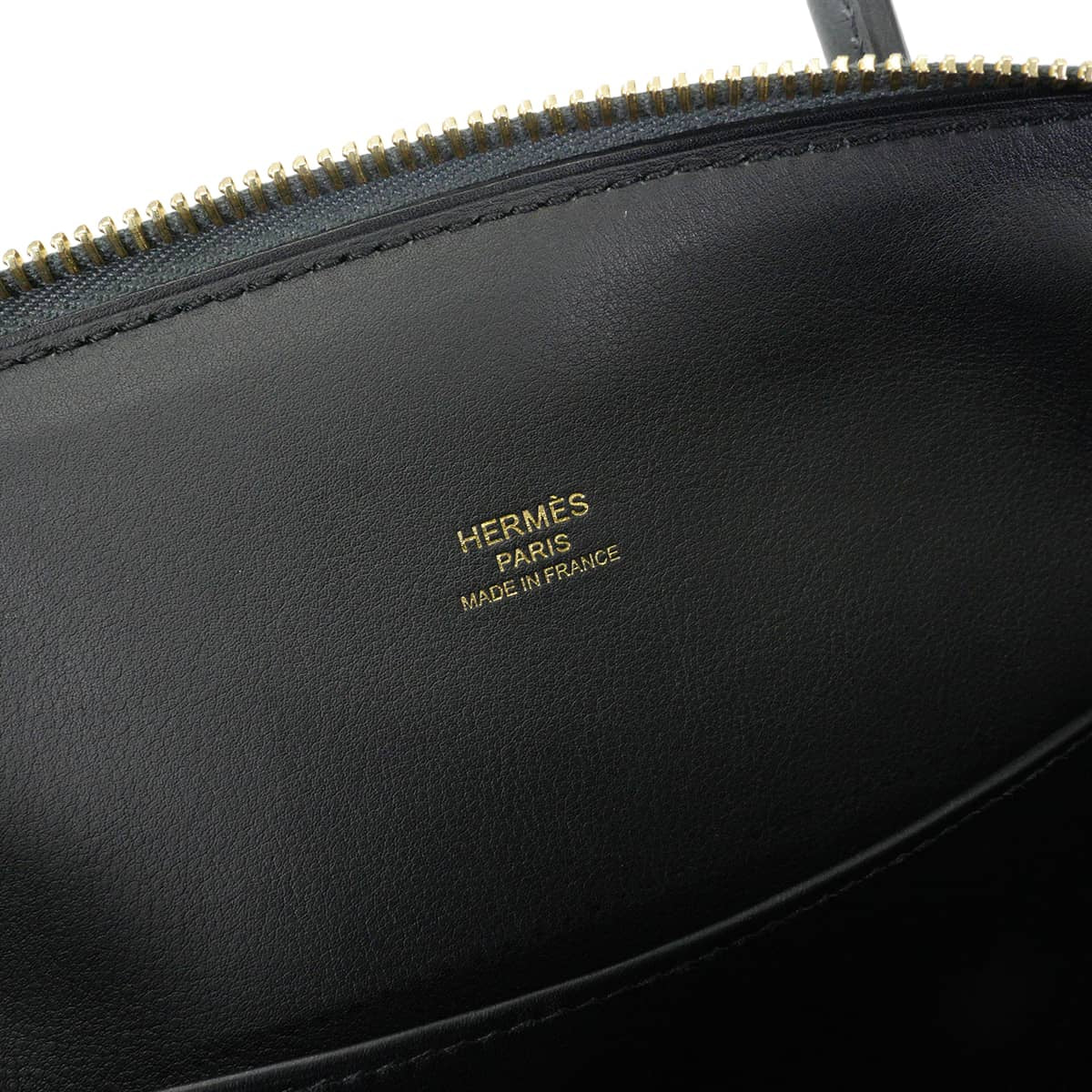 [Pre-loved] HERMES Shoulder bag Bolide1923 25 Verso Gris Misty/Noir (Black) Evercolor Champagne Gold HW Stamp W[LIKE NEW][Authentic]