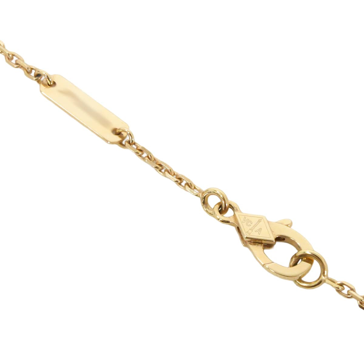 [Pre-loved] Van Cleef & Arpels necklace Vintage Alhambra Pendant Brown K18YG Tiger's Eye VCARD38600[LIKE NEW][Authentic]