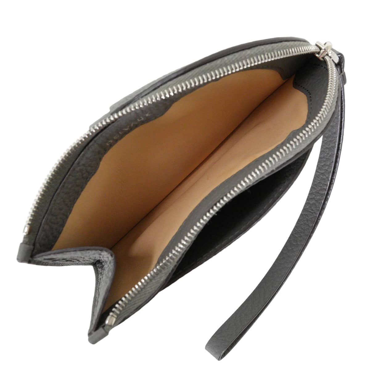 [Pre-loved] Delvaux card holder Pan D Multifunction MistralStone/Midnight Taurillon Soft Silver HW[LIKE NEW][Authentic]