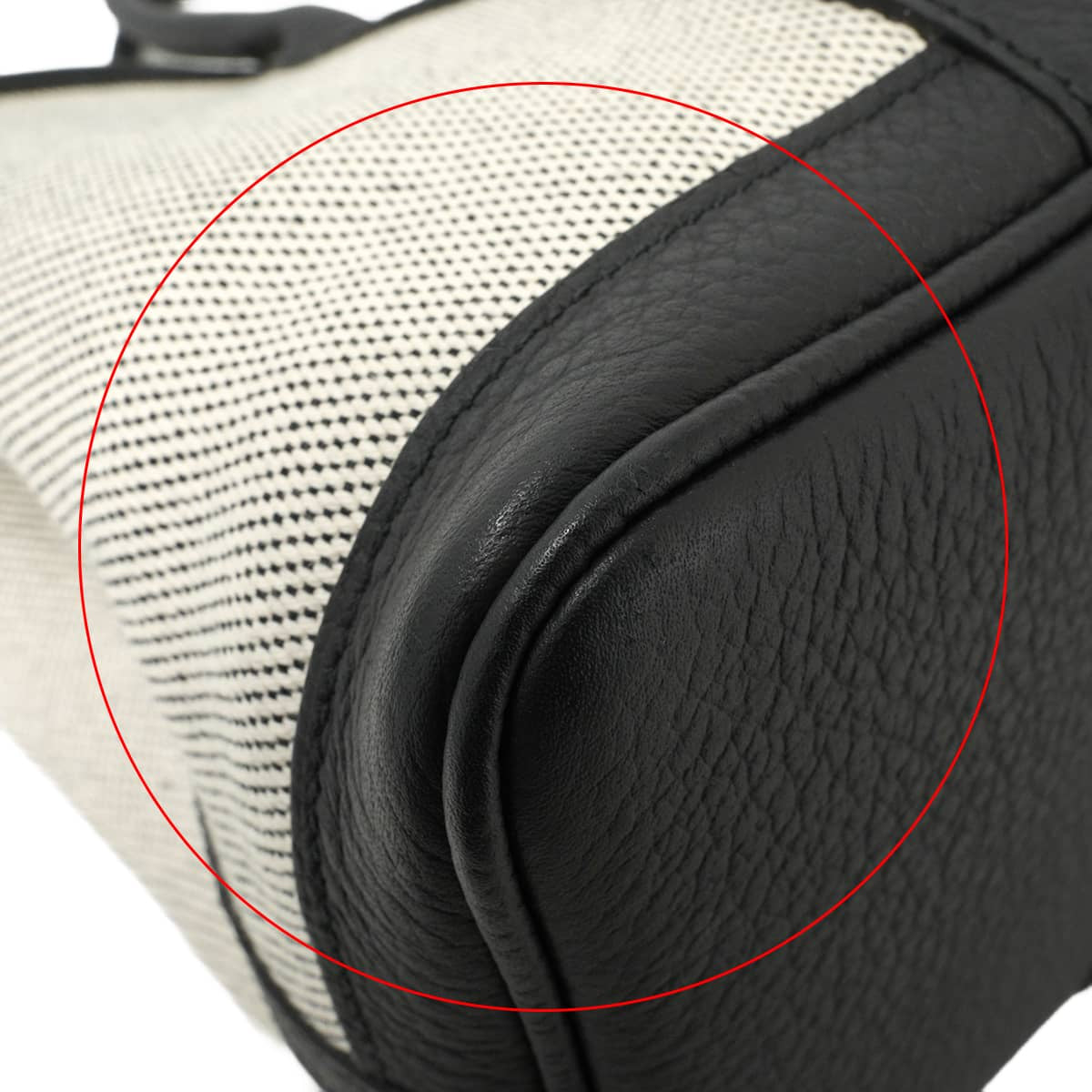 [Pre-loved] HERMES tote bag Garden Party 30 TPM Noir (Black)/Ecru Toile Twill H/Veau Negonda Silver HW Stamp T[USED SA][Authentic]