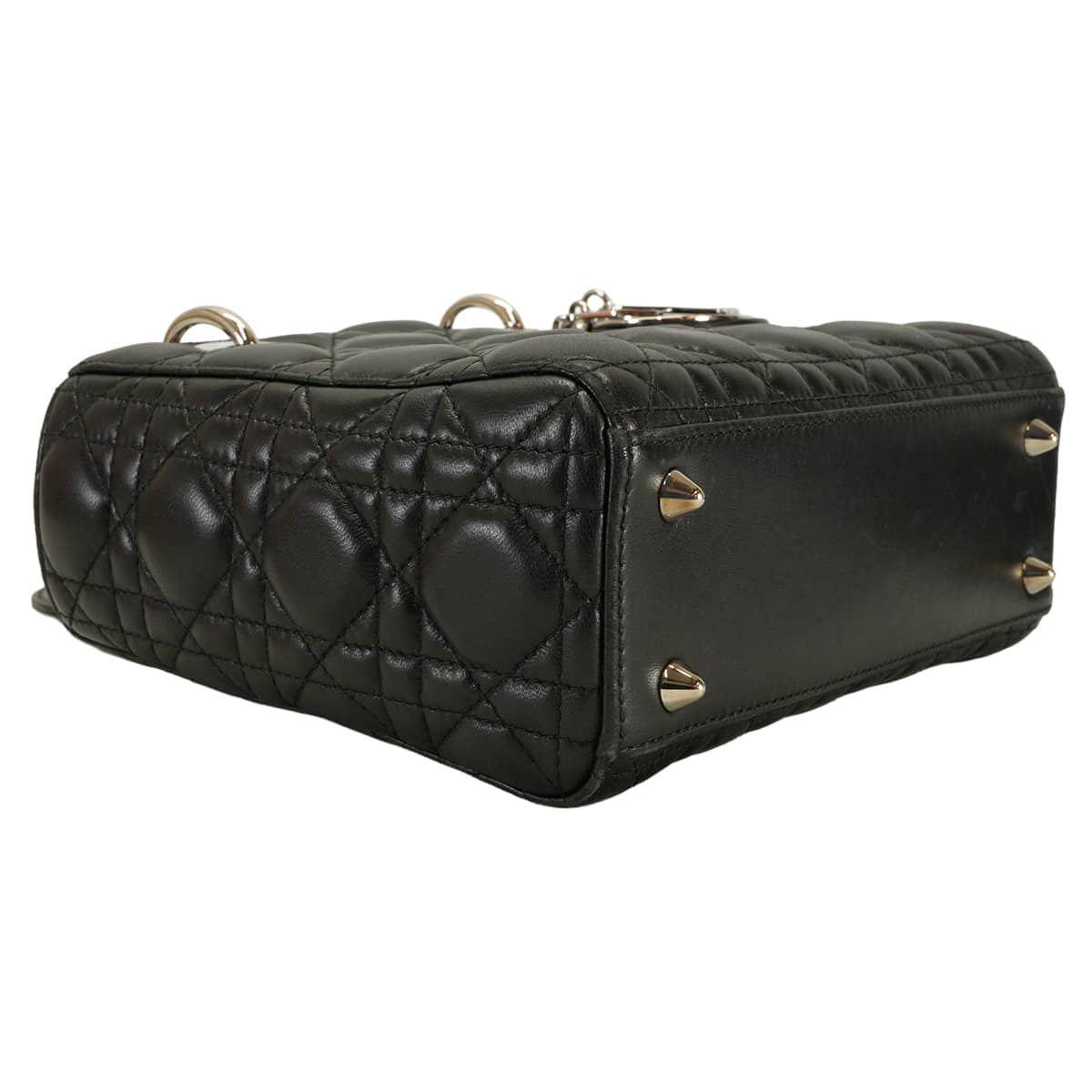 [Pre-loved] Dior Shoulder bag Lady Dior My ABC DIOR Small Noir (Black)Rouge Cannage Lambskin Silver HW M05380CAL[USED A][Authentic]