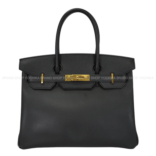 [Pre-loved] HERMES Handbag Birkin30 Noir (Black) Veau Epsom Gold HW Stamp D[LIKE NEW][Authentic]