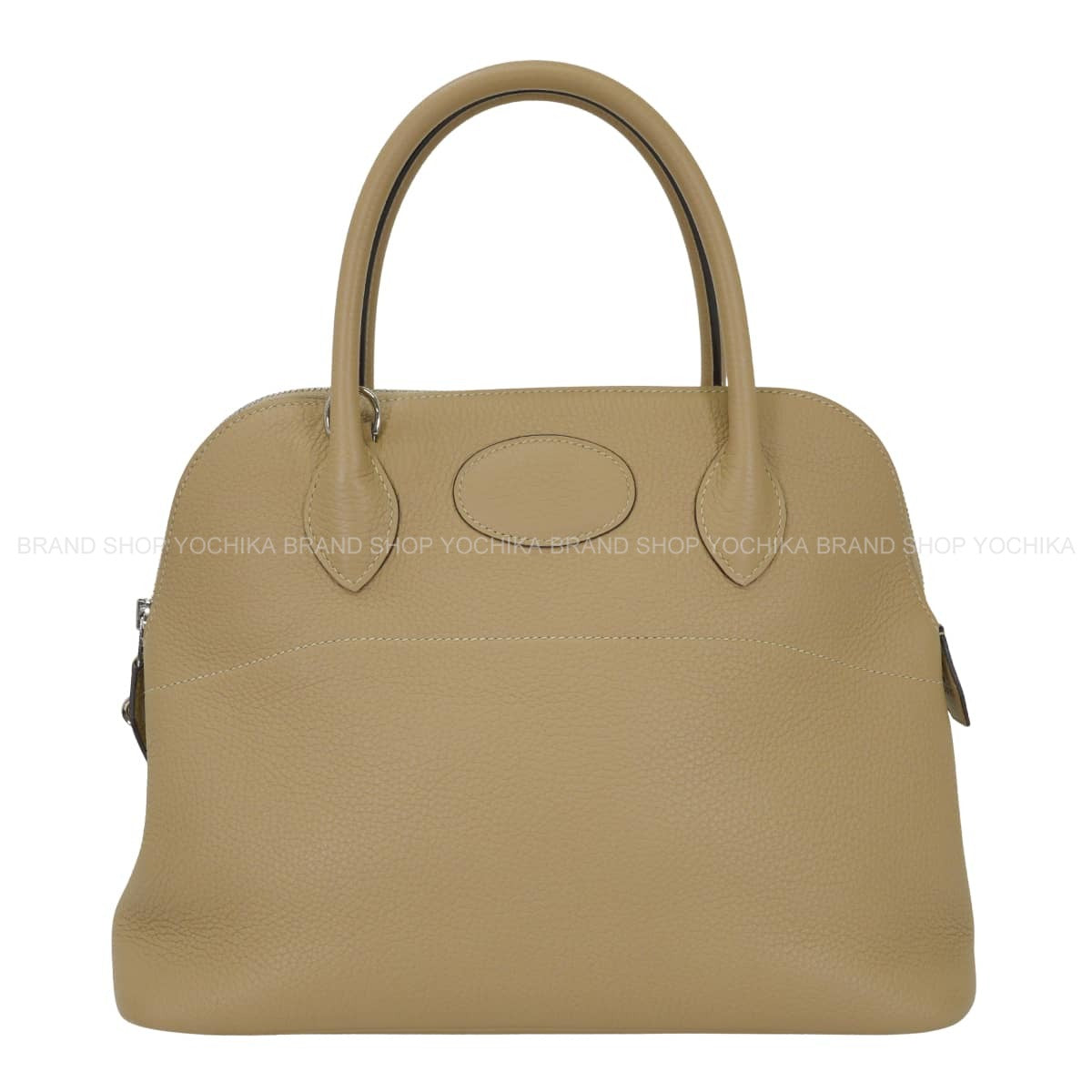 [Pre-loved] HERMES Shoulder bag Bolide31 Verso Trench/Etoupe Taurillon Clemence Silver HW Stamp Z[LIKE NEW][Authentic]