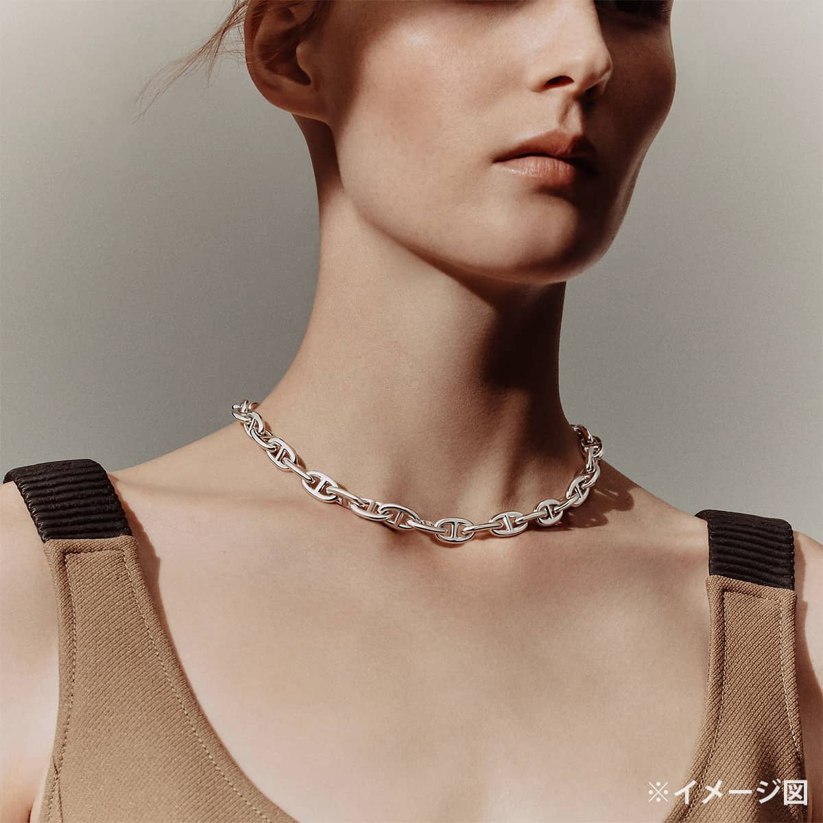 HERMES necklace Chaine D'ancre GM 29links Silver Silver925 (SV925 Ag925)[EXCELLENT][Authentic]