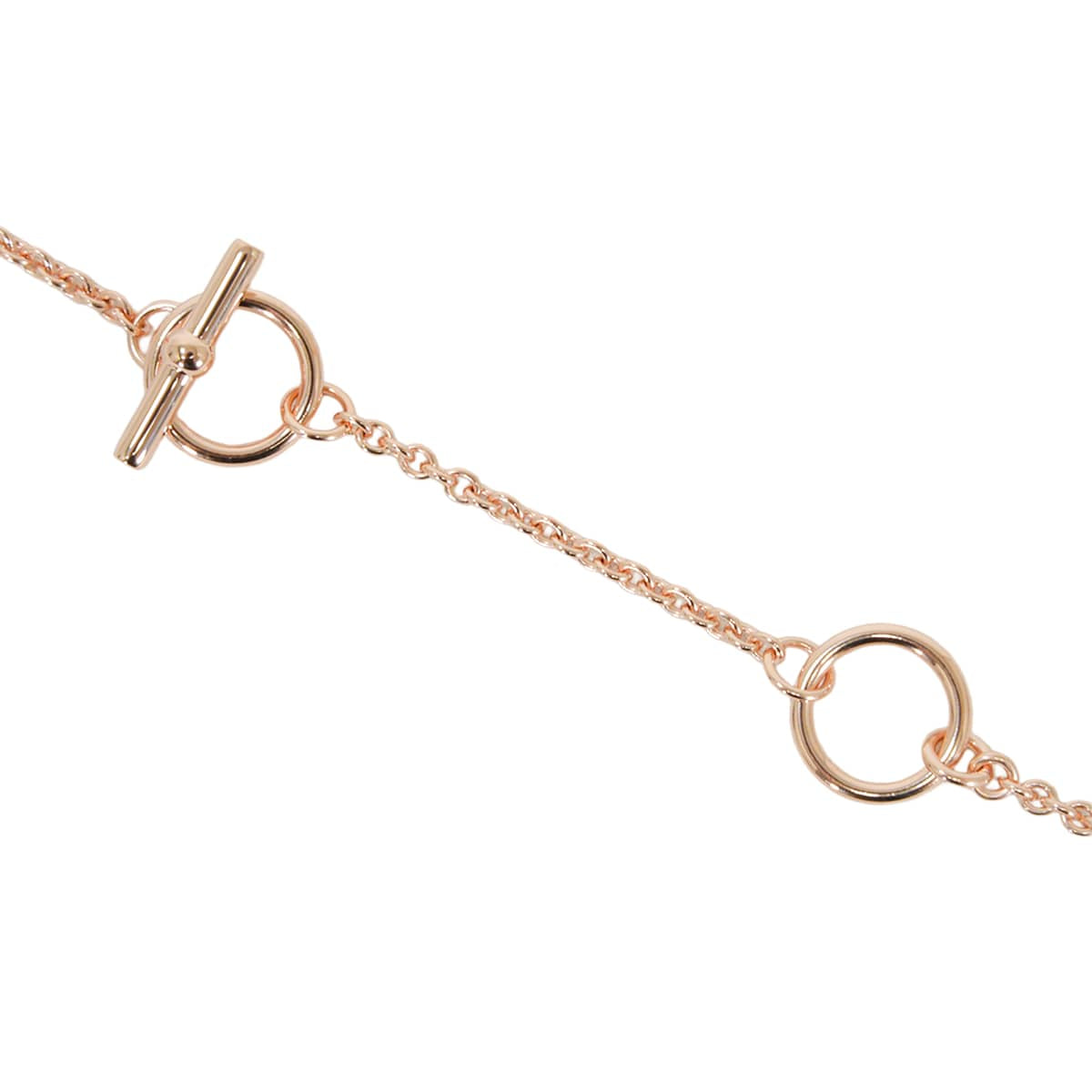 HERMES necklace Mini Maillon PM Pendant Vert Fizz Rose Gold plated/Lacquer[BRAND NEW][Authentic]