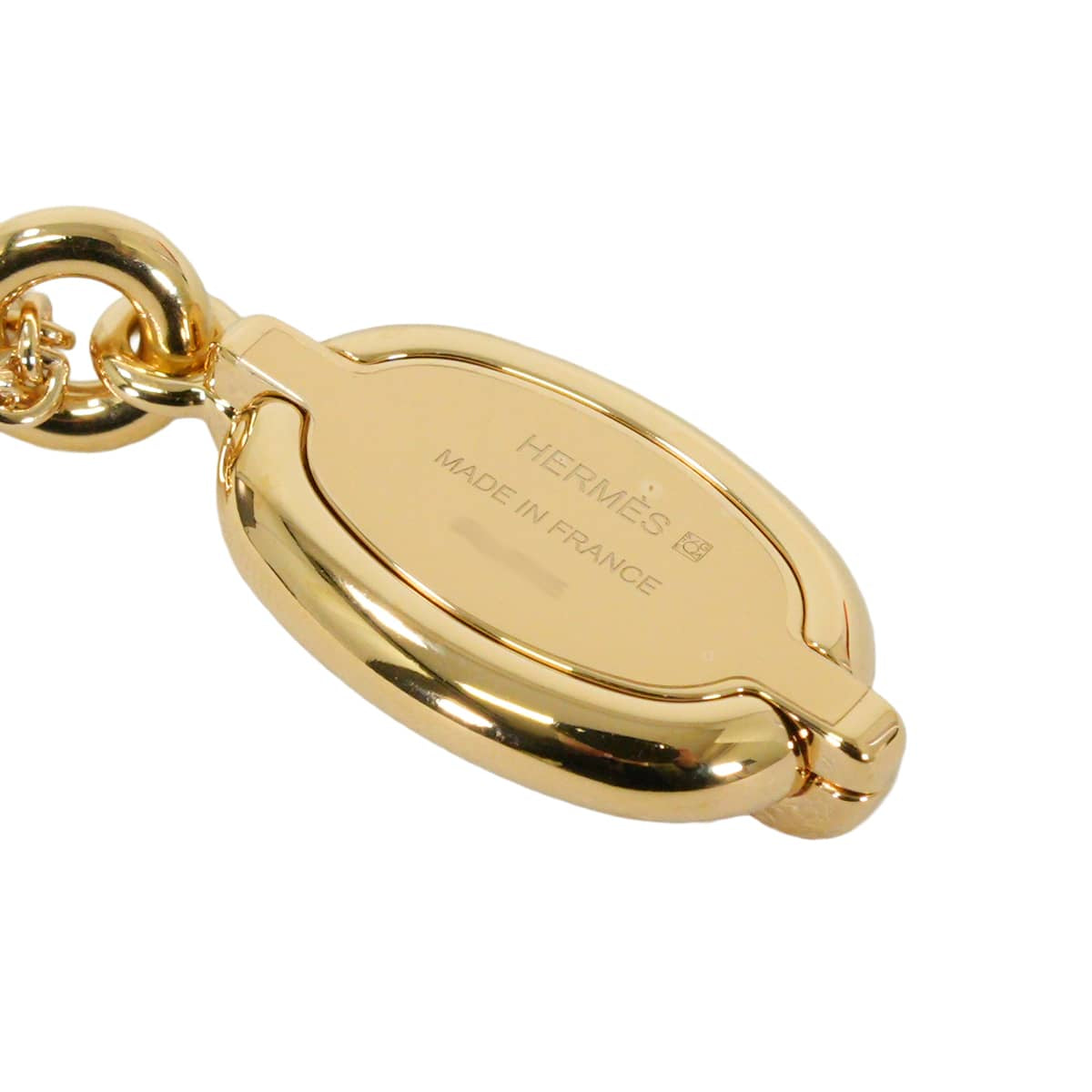 HERMES necklace Mini Maillon PM PendantRose Beaute Gold plated/Lacquer[BRAND NEW][Authentic]