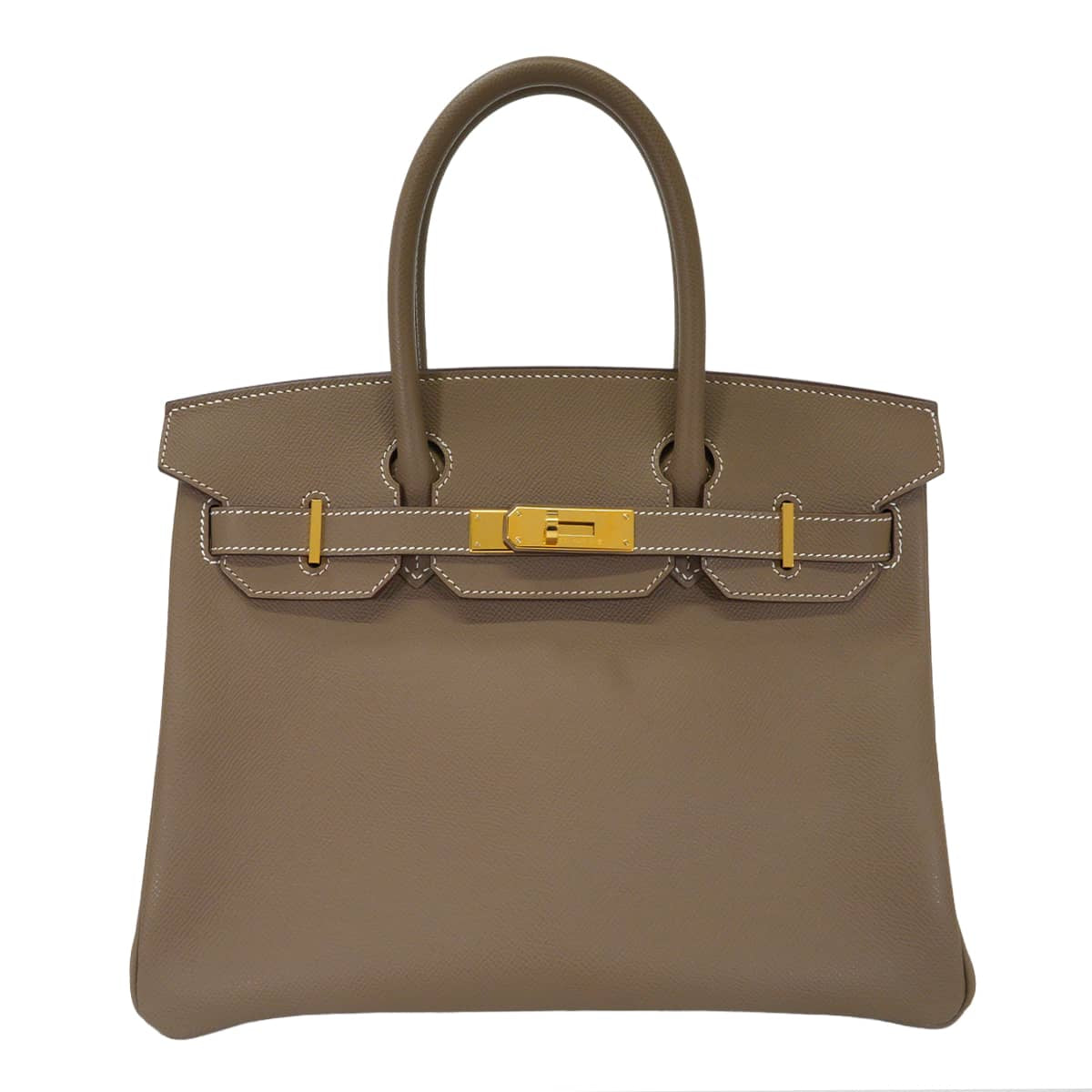 [Pre-loved] HERMES Handbag Birkin30 Etoupe Veau Epsom Gold HW Stamp B[USED SA][Authentic]