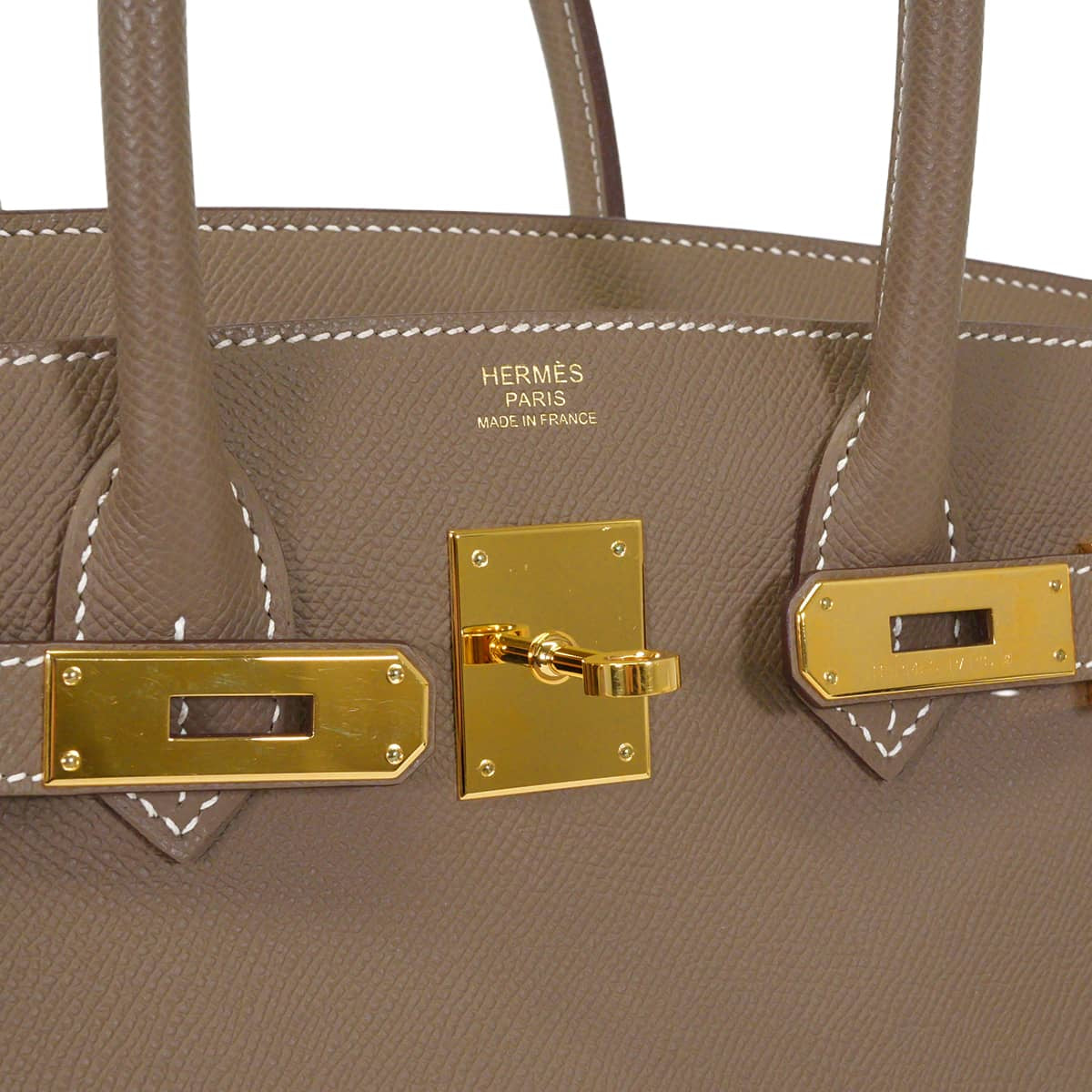 [Pre-loved] HERMES Handbag Birkin30 Etoupe Veau Epsom Gold HW Stamp B[USED SA][Authentic]