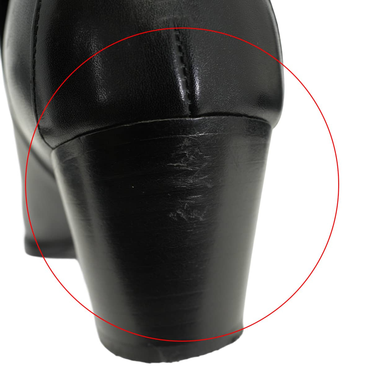 [Pre-loved] CELINE boots Short boots Jodhpur Drugstore line Chunky heel Noir (Black) Shiny calfskin #38.5 Silver HW 773974[LIKE NEW][Authentic]