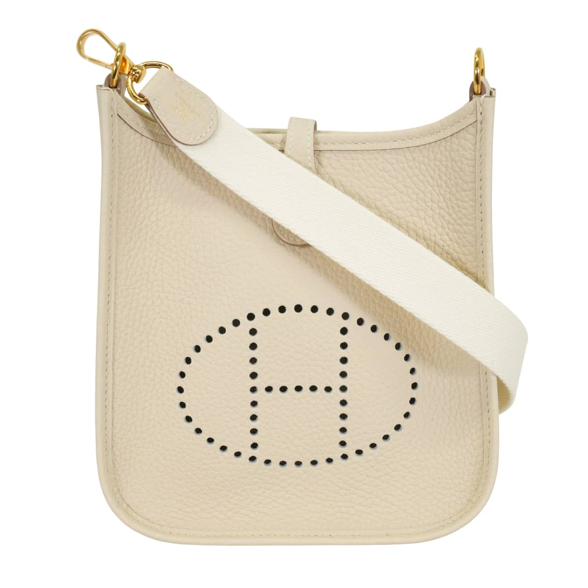 HERMES Shoulder bag Evelyne 16 TPM Amazon Craie/Blanc (White) Taurillon Clemence Gold HW Stamp Z[EXCELLENT][Authentic]