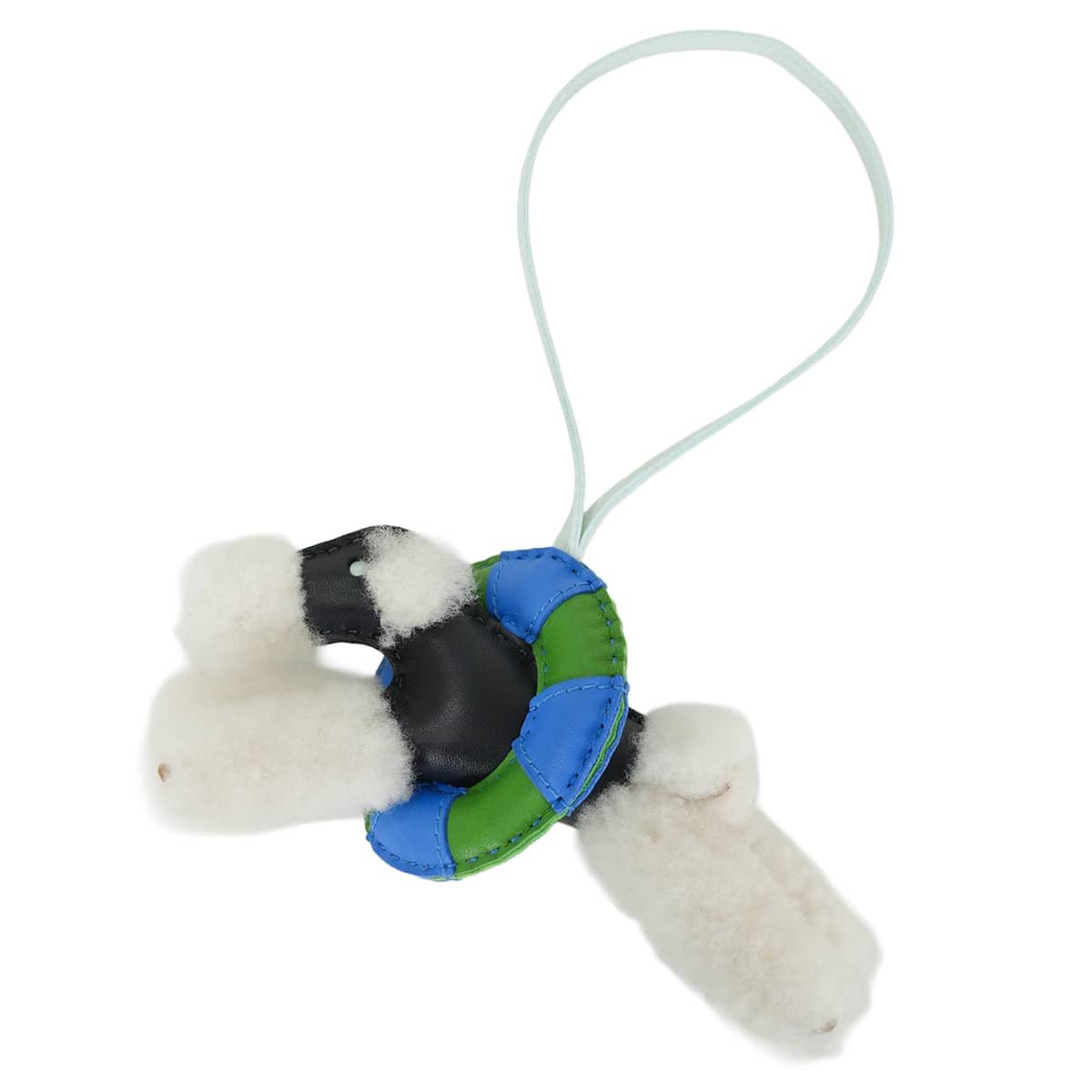 2026SS HERMES bag charm Buddy Dog A la Mer Bleu Nuit/Vert Peppermint/Ecru//Bleu Hydra/Vert Yucca Agneau Milo/Mouton Stamp G[BRAND NEW][Authentic]