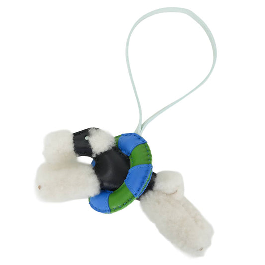 2026SS HERMES bag charm Buddy Dog A la Mer Bleu Nuit/Vert Peppermint/Ecru//Bleu Hydra/Vert Yucca Agneau Milo/Mouton Stamp G[BRAND NEW][Authentic]
