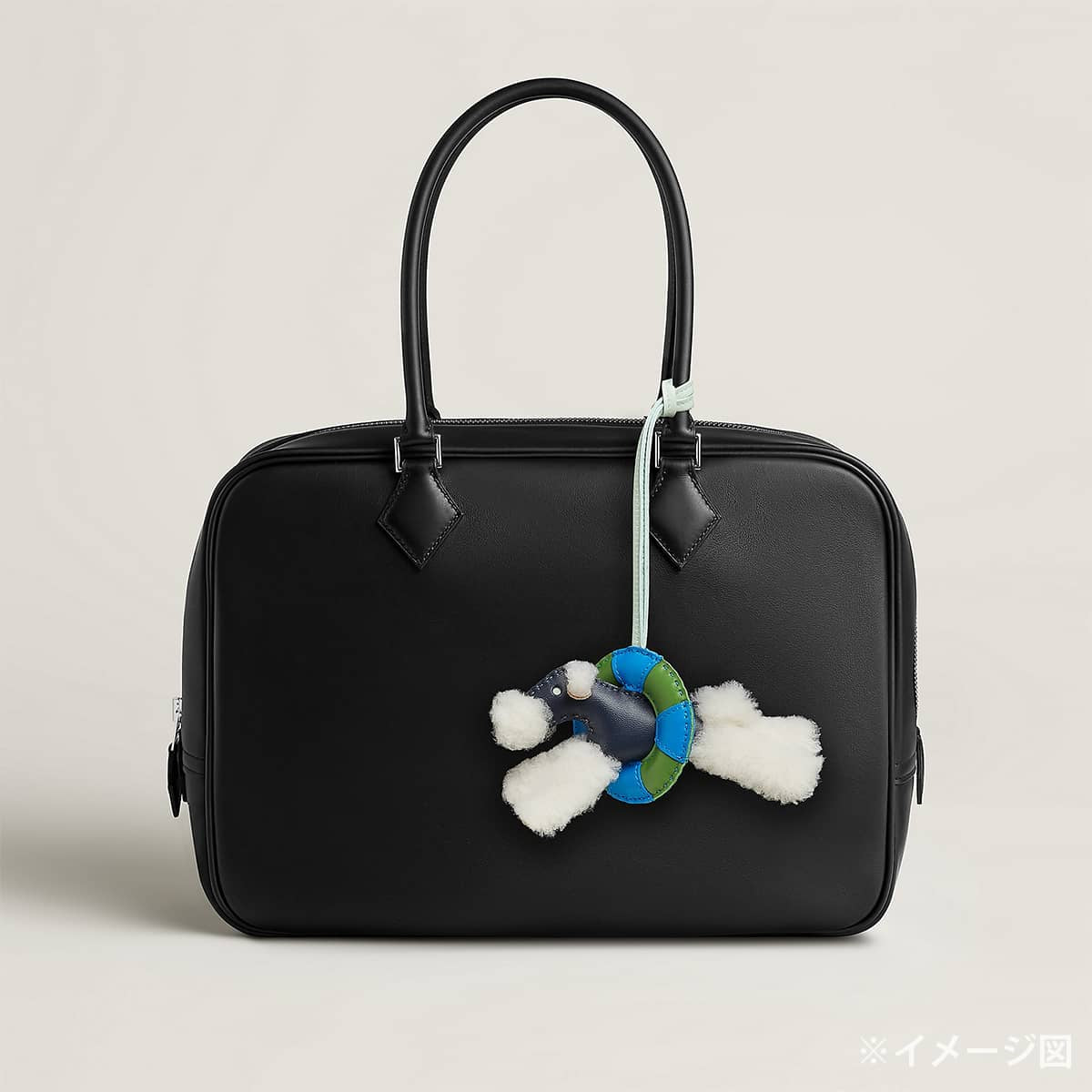 2026SS HERMES bag charm Buddy Dog A la Mer Bleu Nuit/Vert Peppermint/Ecru//Bleu Hydra/Vert Yucca Agneau Milo/Mouton Stamp G[BRAND NEW][Authentic]