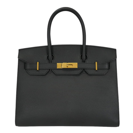 [Pre-loved] HERMES Handbag Birkin30 Sellier Sellier Noir (Black) Veau Epsom Gold HW Stamp U[LIKE NEW][Authentic]