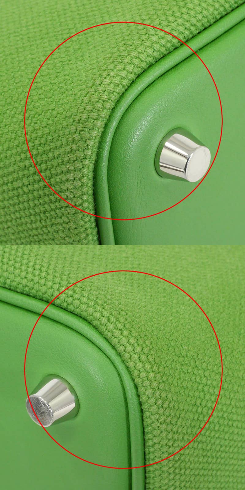 [Pre-loved] HERMES Handbag Picotin Lock 18 PM Cargo pockets Vert Yucca Toile Goeland/Veau Swift Silver HW Stamp W[USED SA][Authentic]