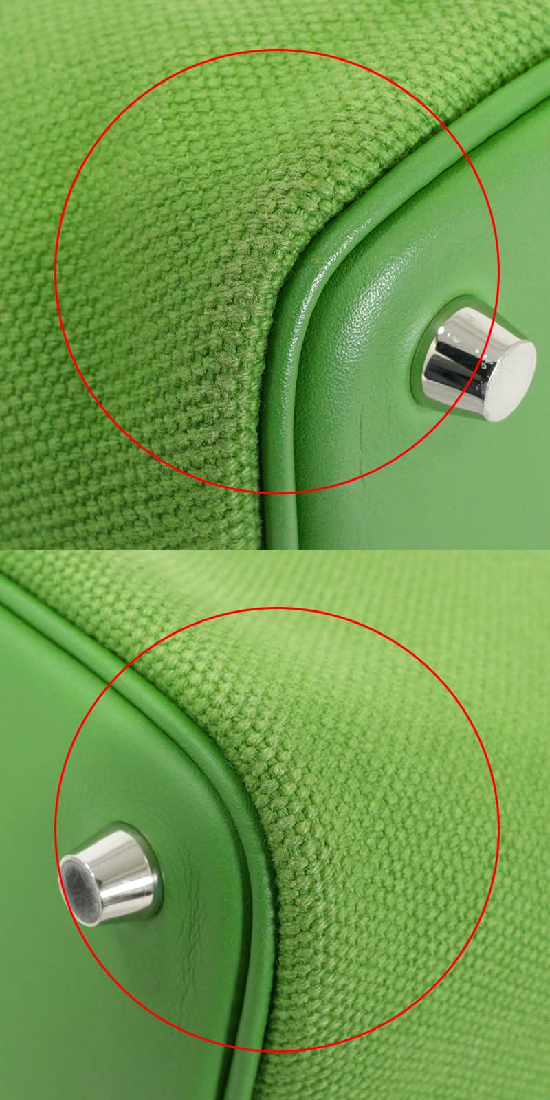 [Pre-loved] HERMES Handbag Picotin Lock 18 PM Cargo pockets Vert Yucca Toile Goeland/Veau Swift Silver HW Stamp W[USED SA][Authentic]