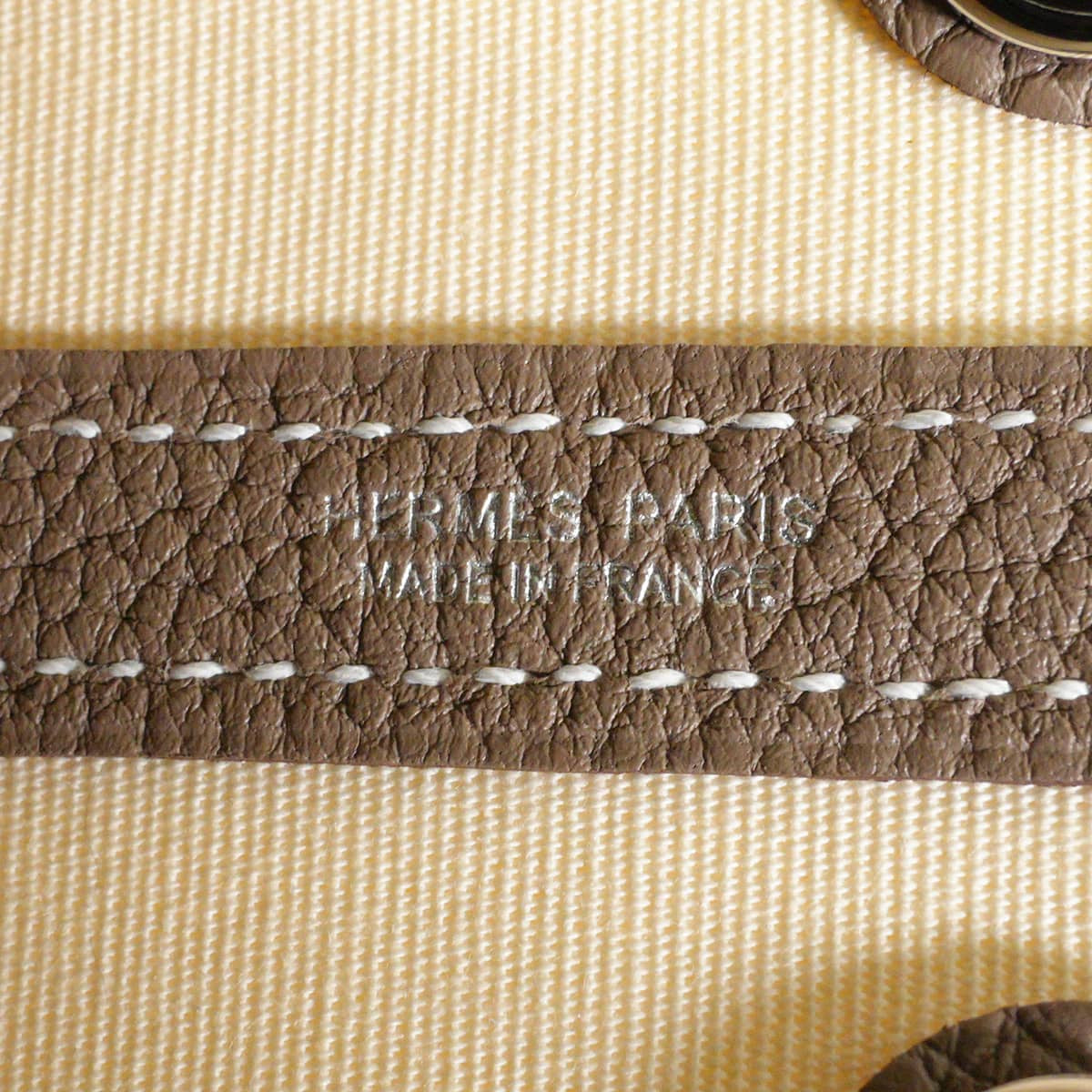 HERMES Handbag Neo Garden Party 23 Etoupe Toile H Viking/Veau Negonda Silver HW Stamp G[BRAND NEW][Authentic]