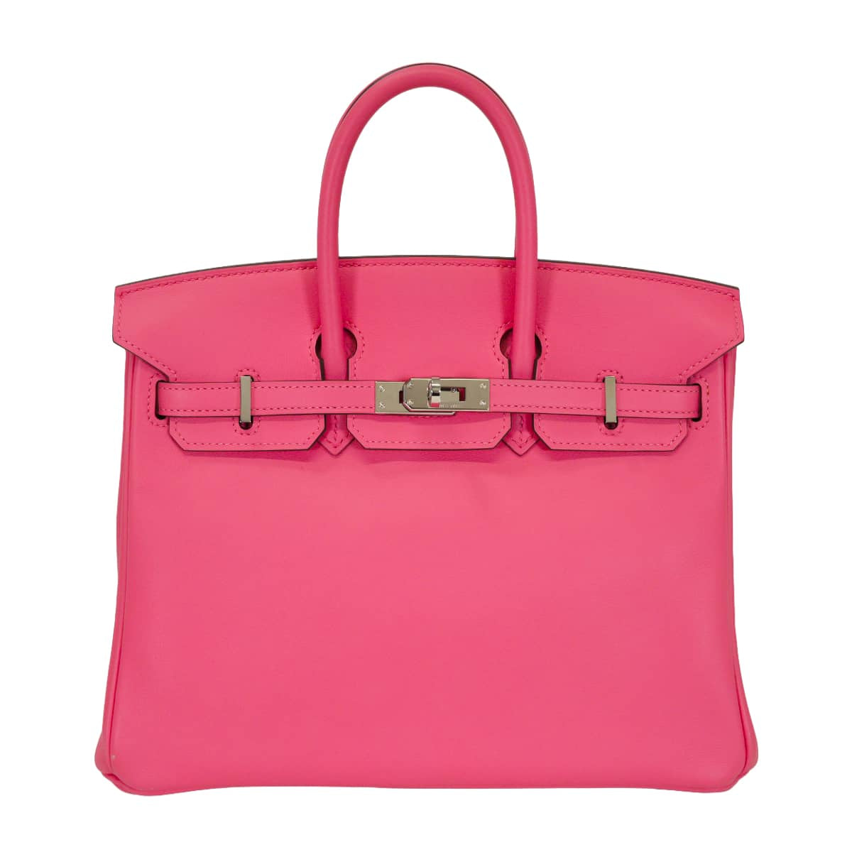[Pre-loved] HERMES Handbag Birkin25 Rose Azalee Veau Swift Silver HW Stamp A[LIKE NEW][Authentic]