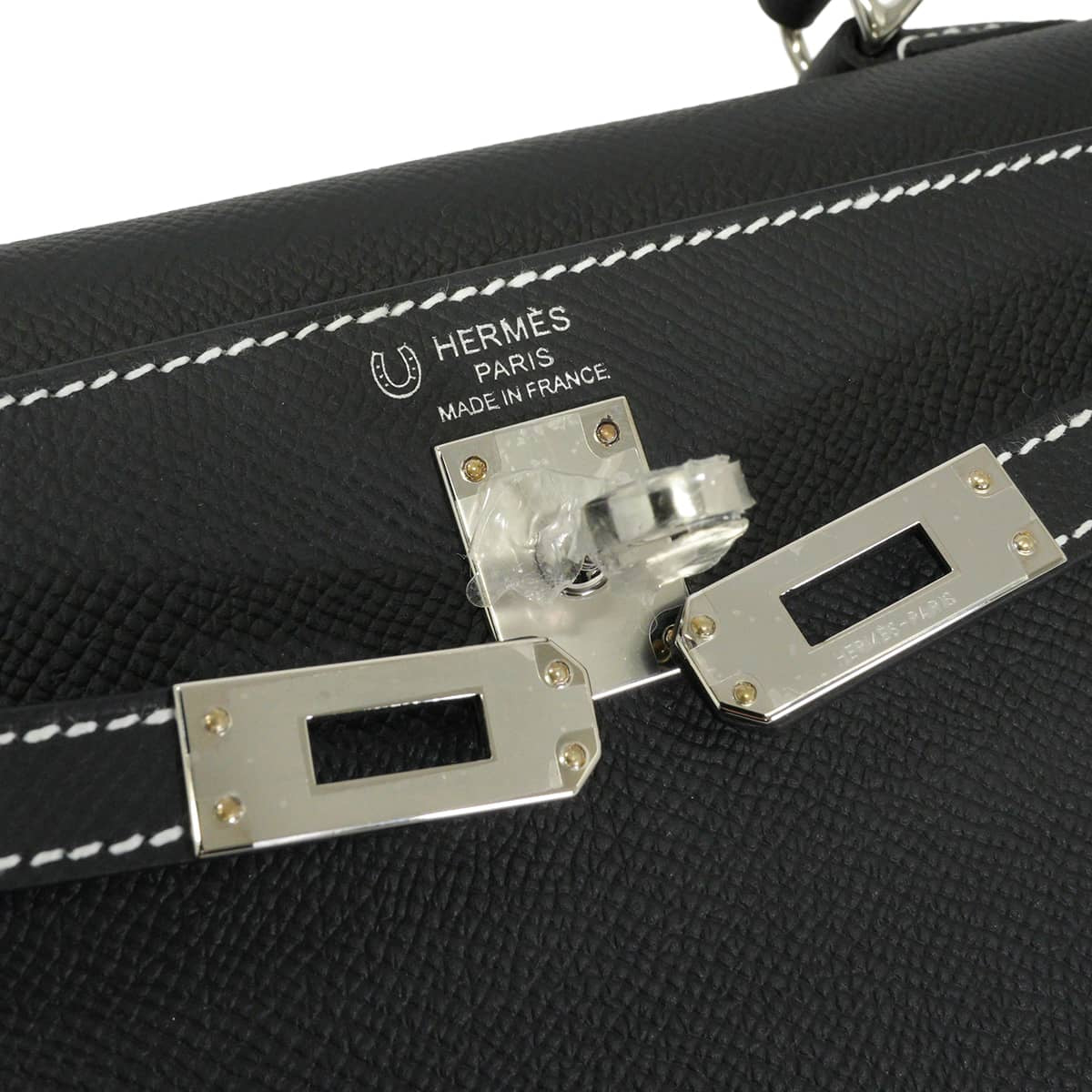 HERMES Shoulder bag Kelly25 Sellier Personal order Noir (Black)/Gris Perle Veau Epsom Silver HW Stamp G[BRAND NEW][Authentic]