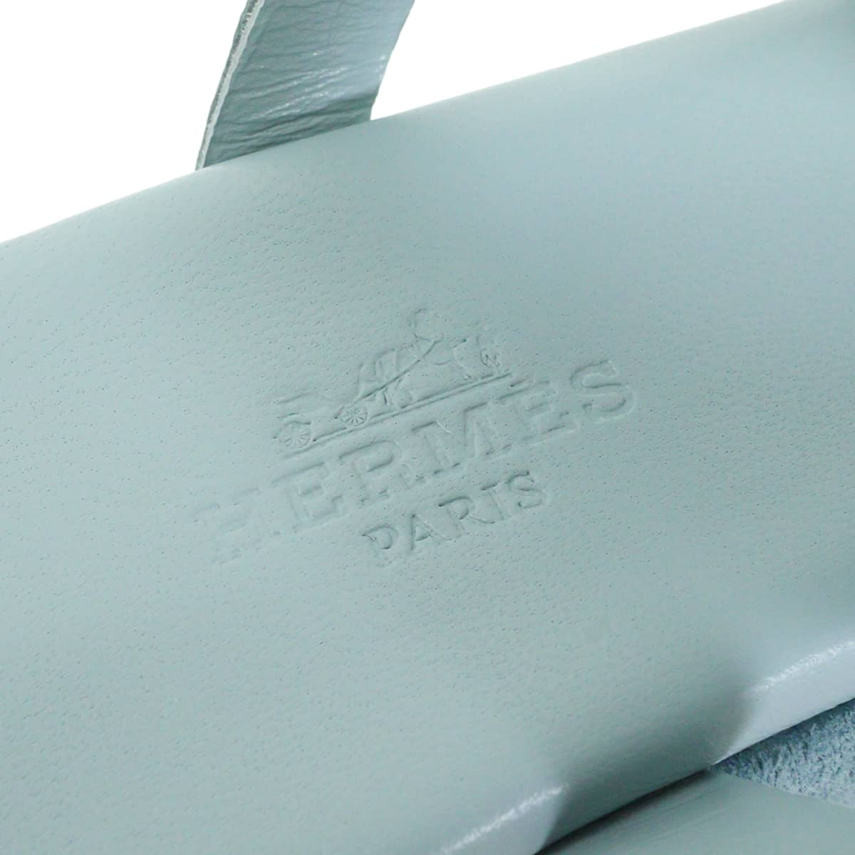 2023SS HERMES sandals Gypsy Vert d'eau Nappa leather/suede #36 Gold HW[EXCELLENT][Authentic]