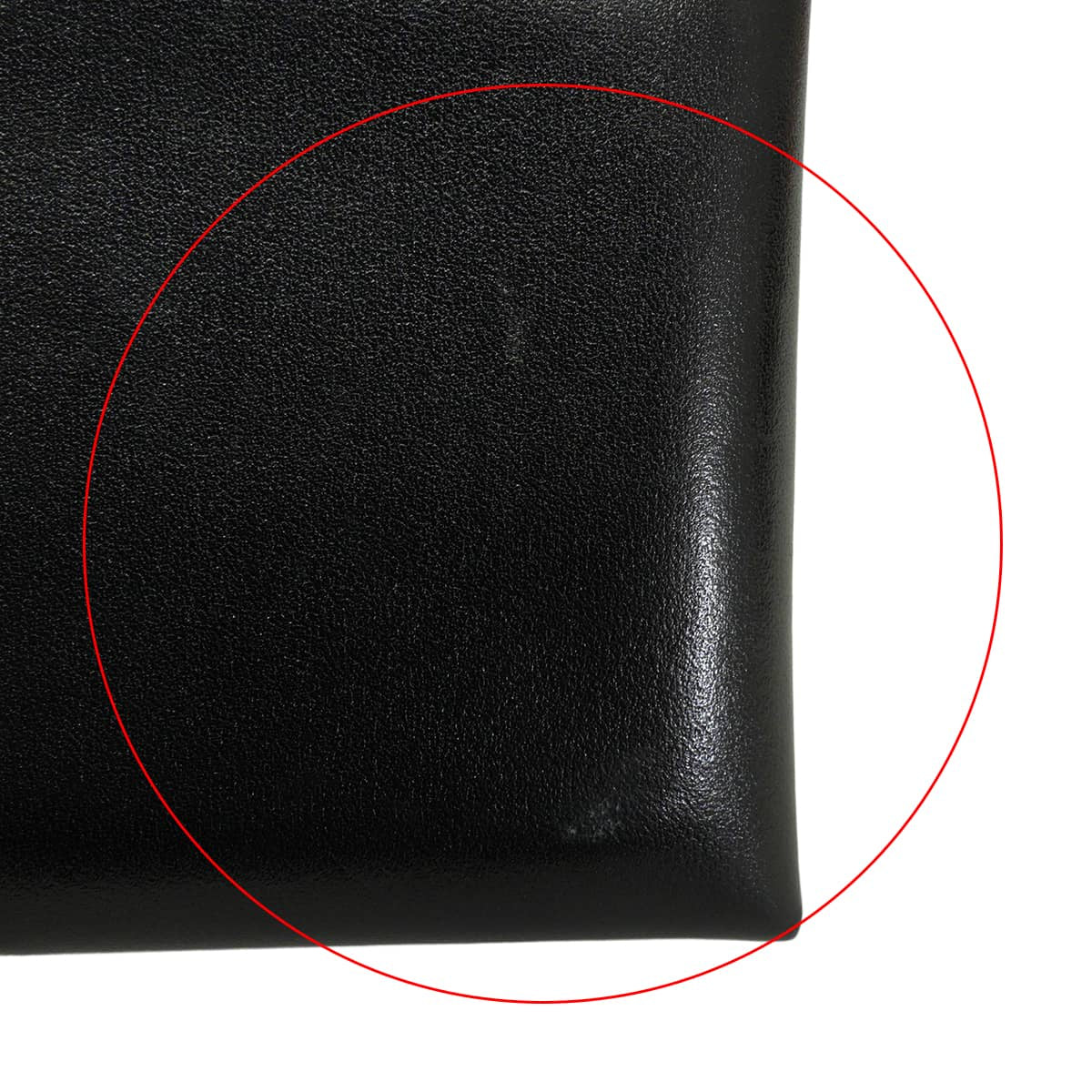[Pre-loved] HERMES card holder Calvi Duo Noir (Black) Box Calf Silver HW Stamp B[USED A][Authentic]