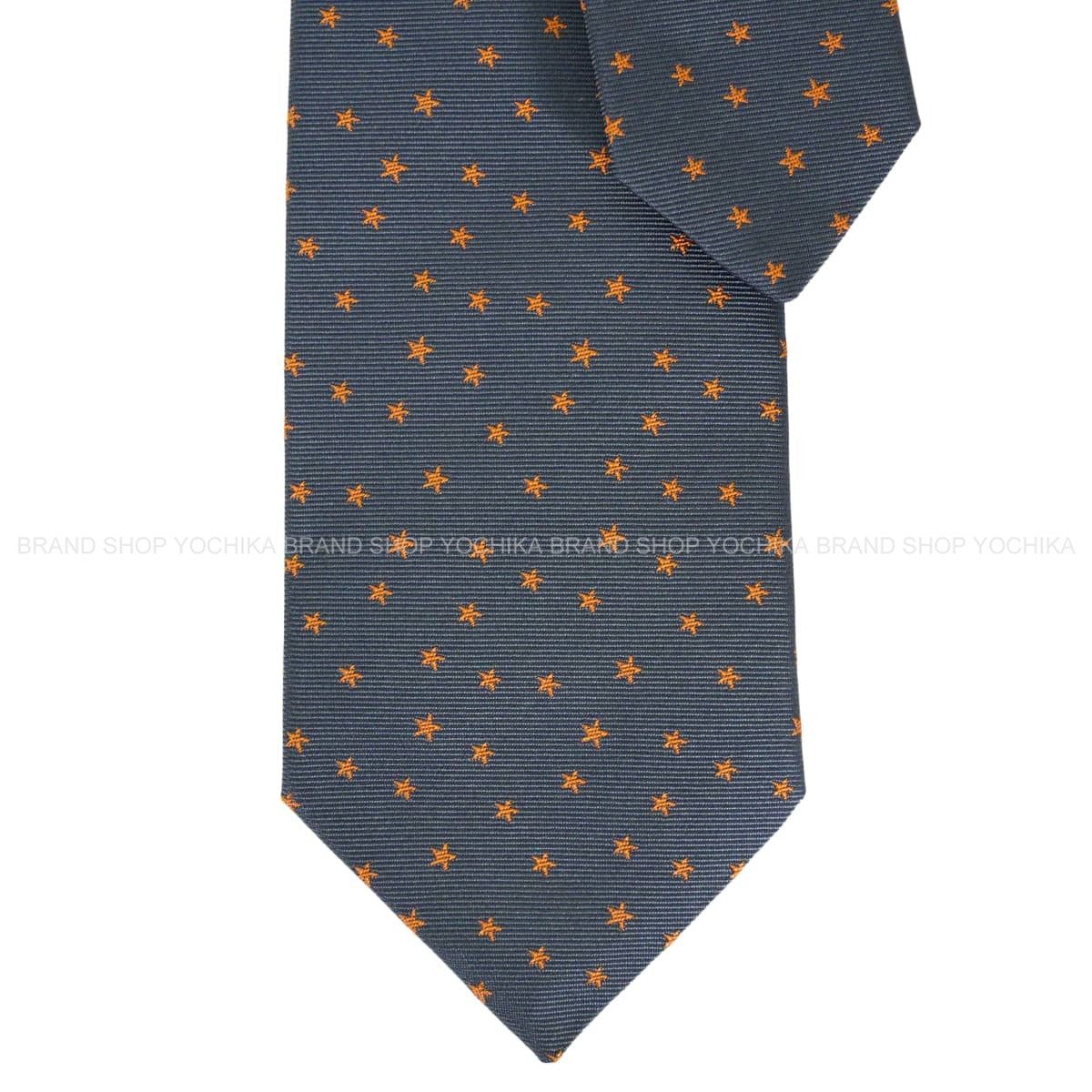 2019SS HERMES tie Shooting starAldways/Orange Silk100% H339245T[EXCELLENT][Authentic]