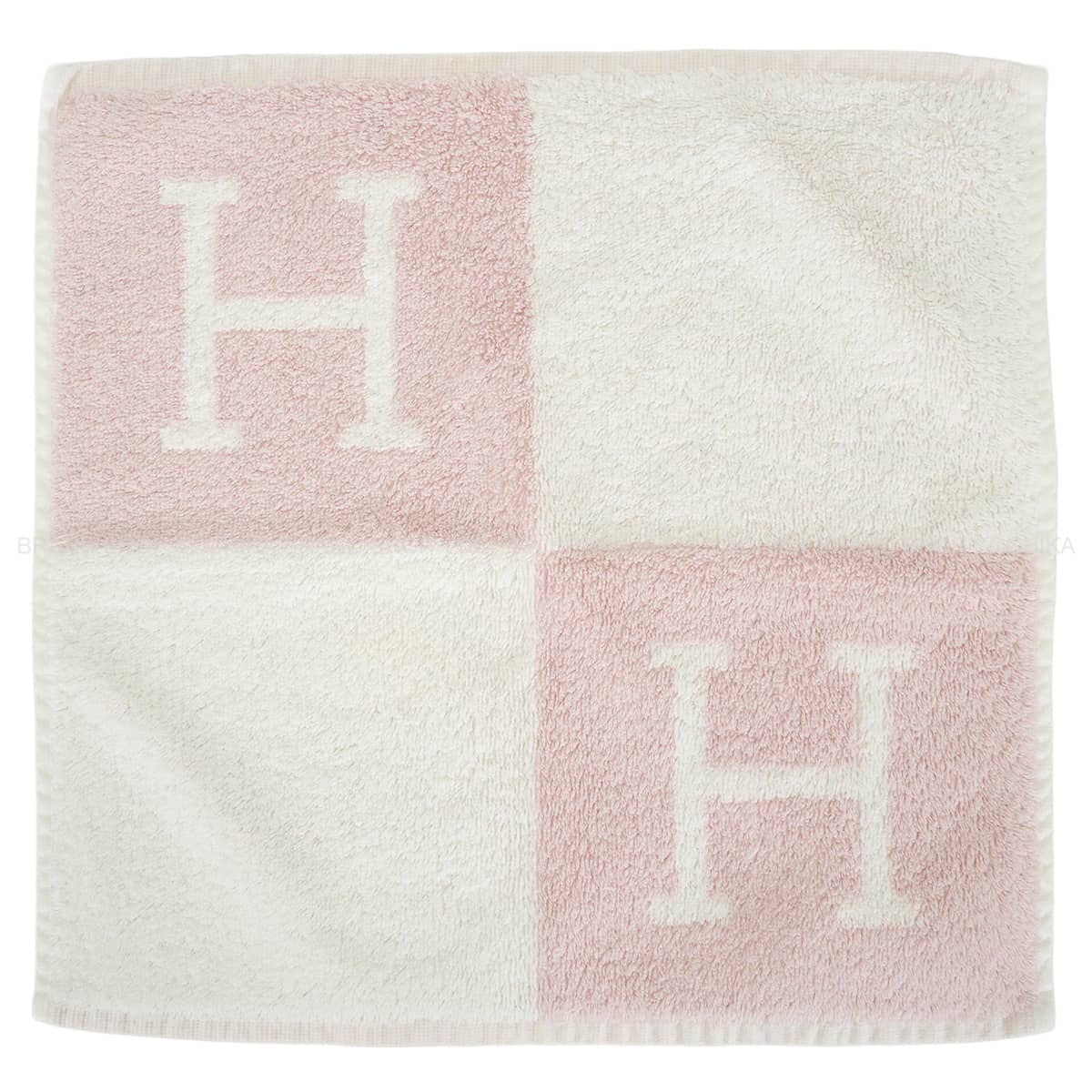 HERMES towel Carre Towel Avalon Hand Towel Rose/Lilac Cotton100%[EXCELLENT][Authentic]
