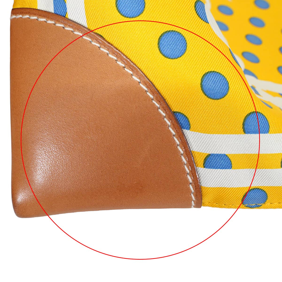 [Pre-loved] HERMES Shoulder bag Silky city 33 PM Brides de Gala Fantome a Pois Jaune d'Or/Bleu Agate/Fauve Silk/Veau Barenia Silver HW Stamp C[LIKE NEW][Authentic]