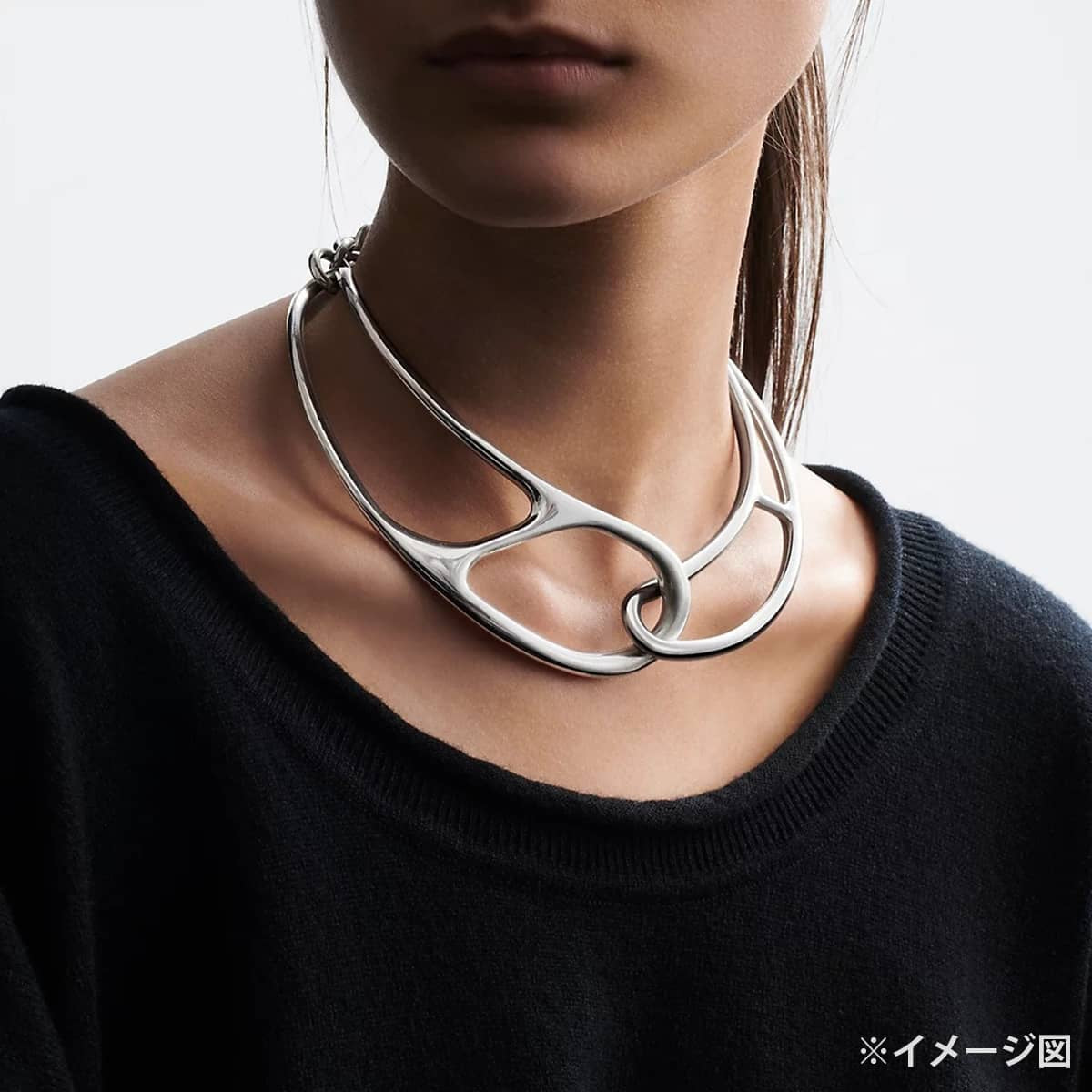 [Pre-loved] HERMES necklace Choker Chaine d'Ancre Punk #SH Silver Silver925 (SV925 Ag925)[LIKE NEW][Authentic]