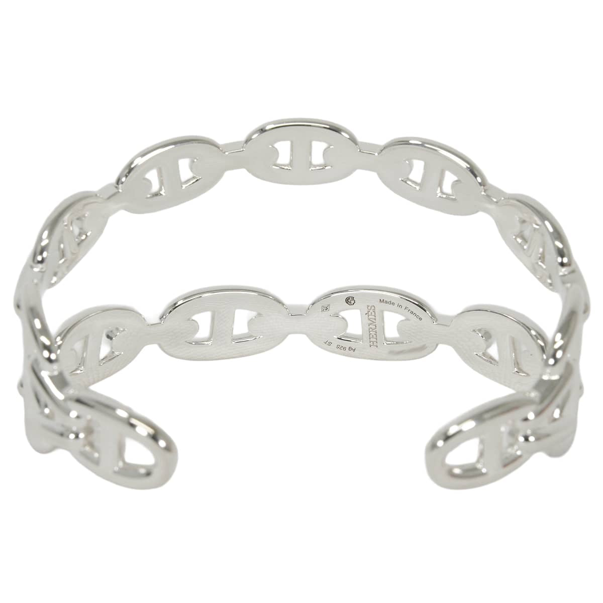 HERMES bracelet Bracelet Chaine d'Ancre Enchainee Double #ST Silver Silver925 (SV925 Ag925)[EXCELLENT][Authentic]
