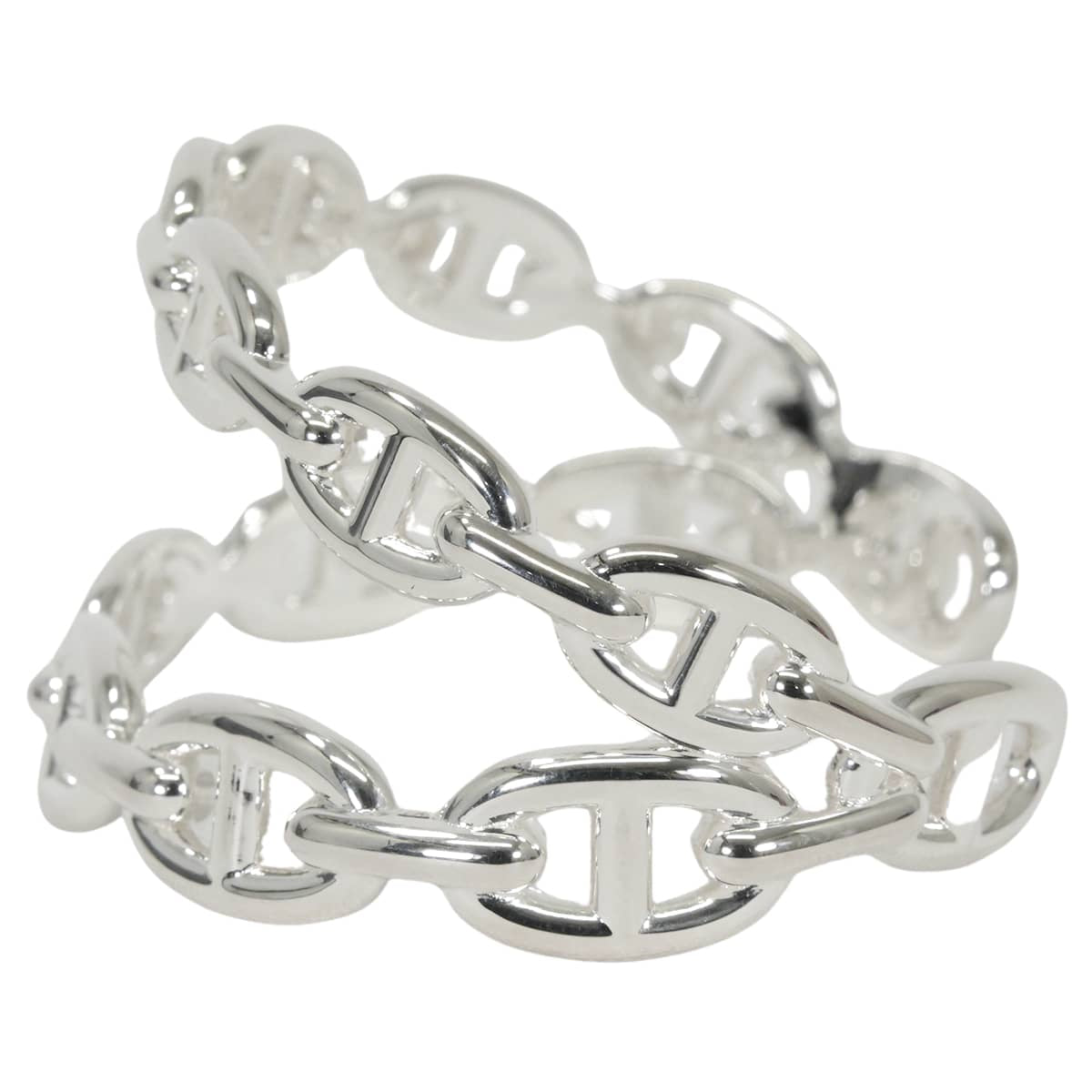 HERMES bracelet Bracelet Chaine d'Ancre Enchainee Double #ST Silver Silver925 (SV925 Ag925)[EXCELLENT][Authentic]