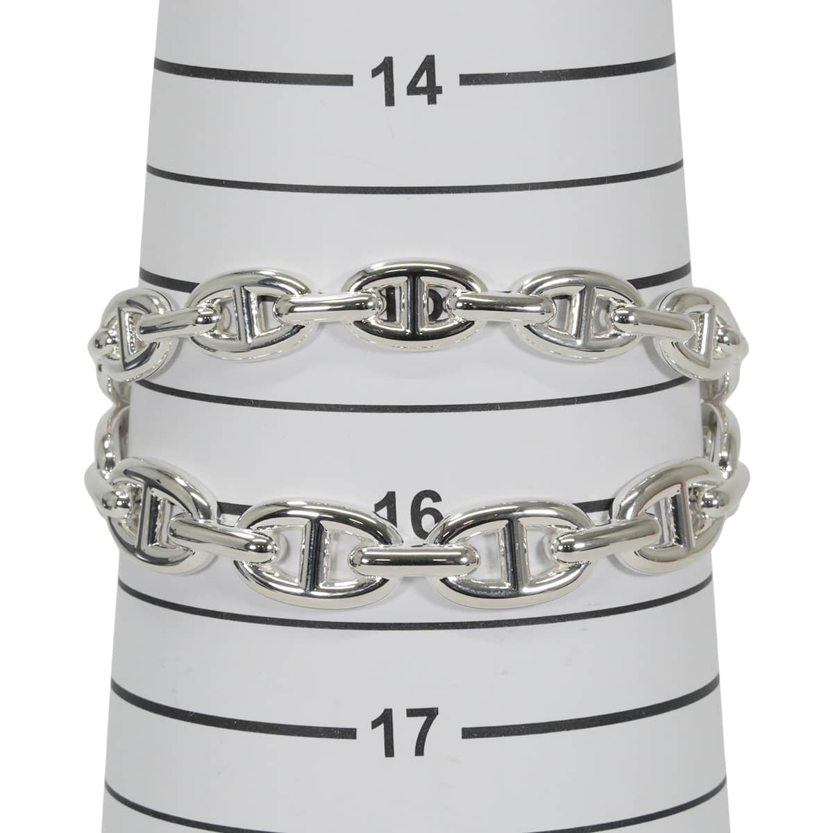 HERMES bracelet Bracelet Chaine d'Ancre Enchainee Double #ST Silver Silver925 (SV925 Ag925)[EXCELLENT][Authentic]