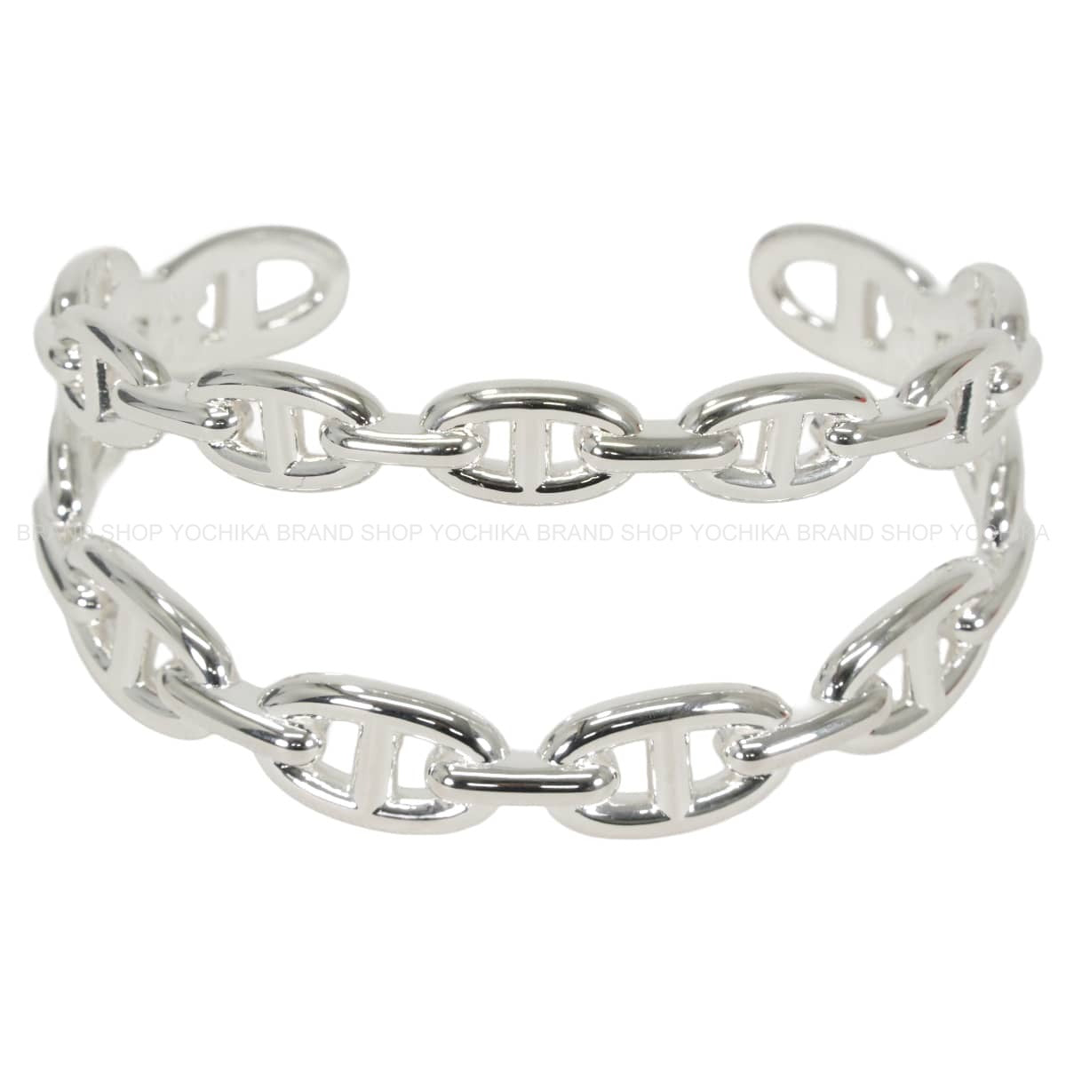 HERMES bracelet Bracelet Chaine d'Ancre Enchainee Double #ST Silver Silver925 (SV925 Ag925)[EXCELLENT][Authentic]
