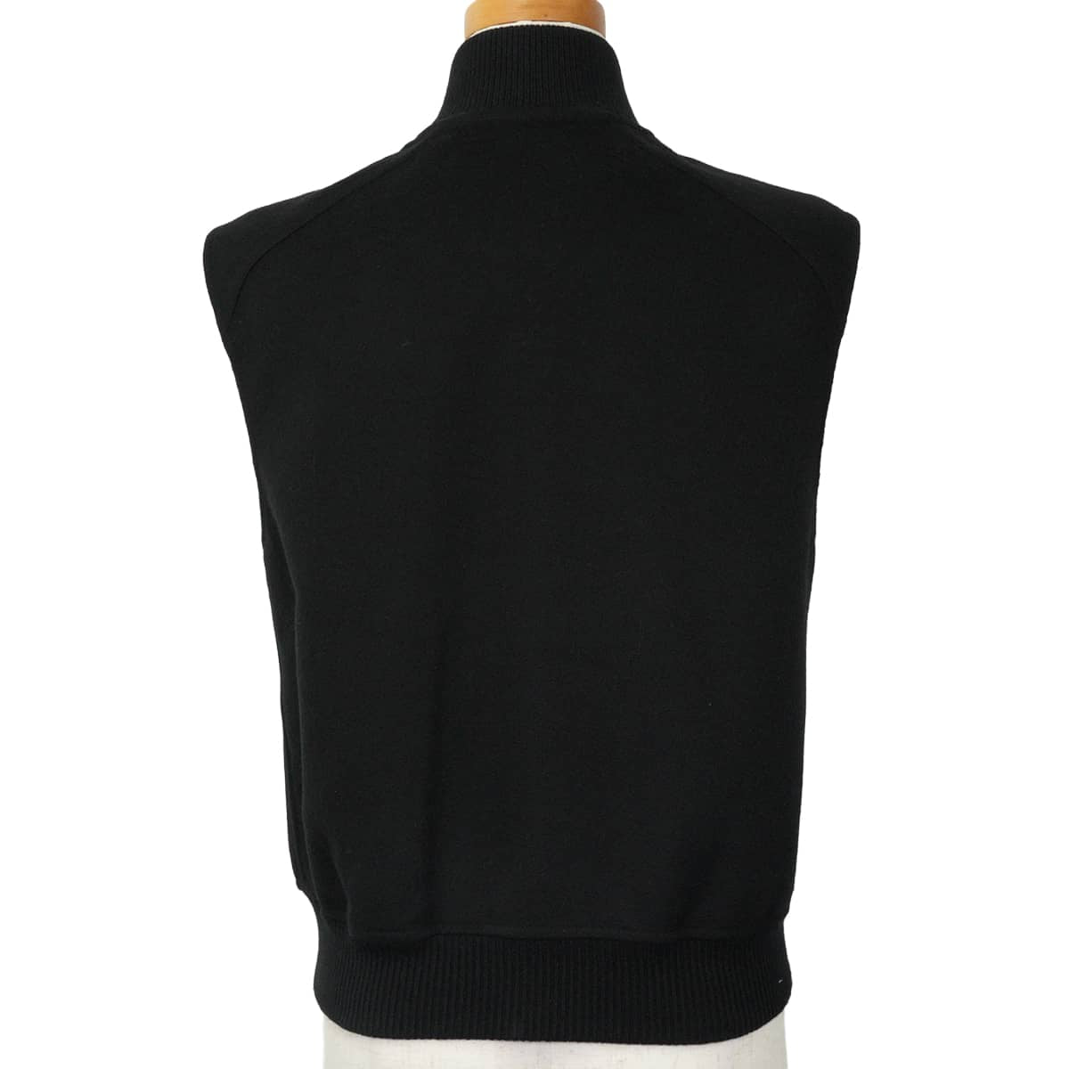 HERMES Vests Women's Sellier Button Noir (Black) Cashmere/Nylon #34 Silver HW 5H0249DA[EXCELLENT][Authentic]