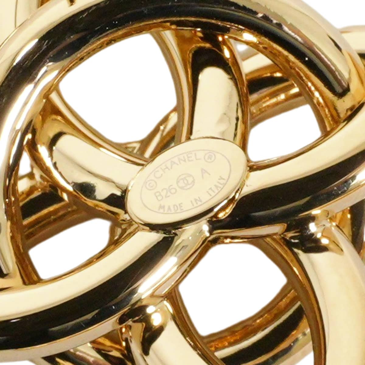 2026/27AW CHANEL pierced earring Double COCO Mark Hoop Gold Metal Champagne Gold HW ABH787[BRAND NEW][Authentic]